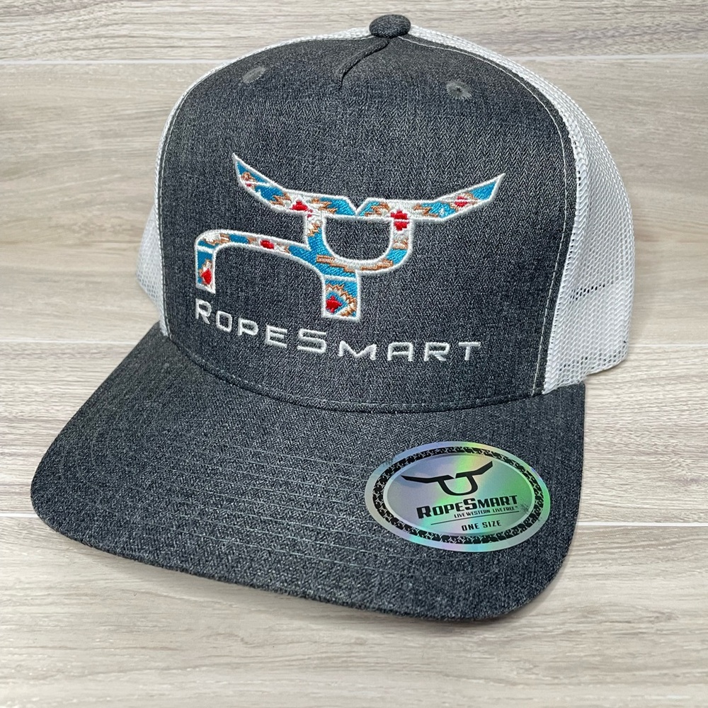 Gray and White Men's Hat